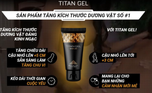 Gel Titan Gold Chính Hãng - Gel Tăng Kích Thước